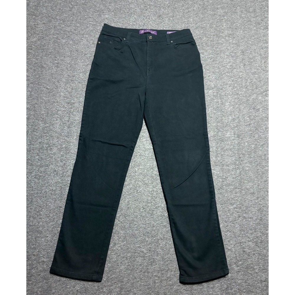 Gloria Vanderbilt Amanda Jeans Womens 10 Black Denim Classic Fit Stretch Cotton